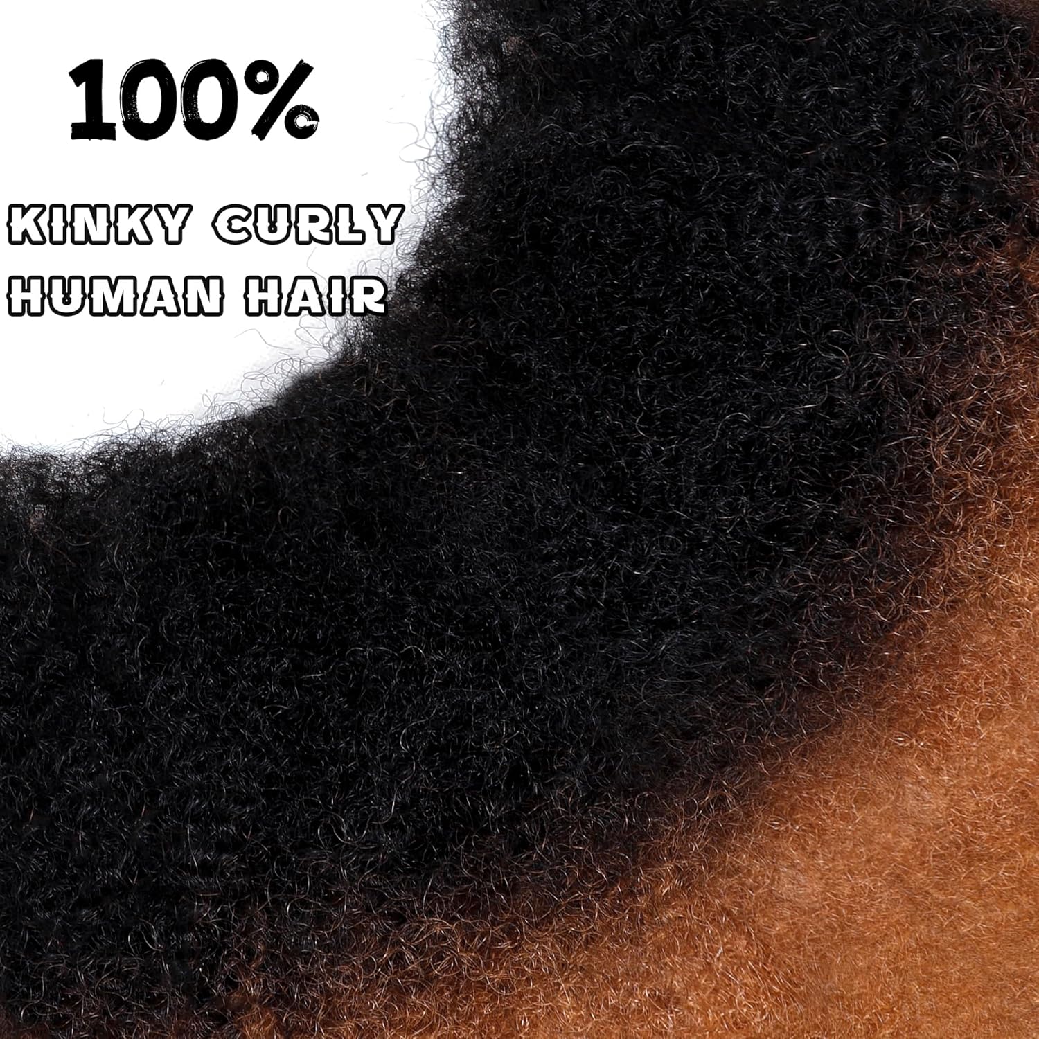 Afro Kinky Bulk Human Hair, 4C Afro Kinky-Curly Bulk Human Hair for Twist Mini Twists Braiding and Dreadlock Extensions 50g/Pack (T30, 16 Inch)