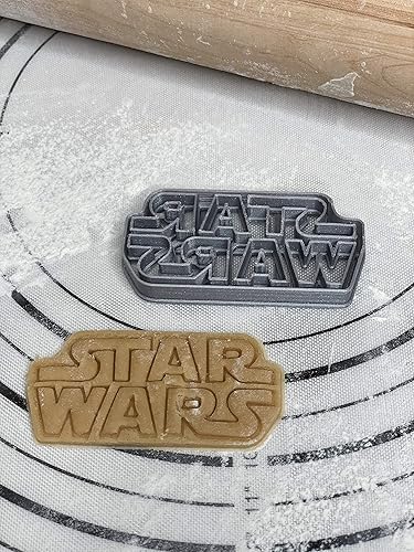 Cortador de galletas con logotipo de Galaxy Wars (tamaño "S", escala de 3 x 1.5 pulgadas) producido por 3D Kitchen Art