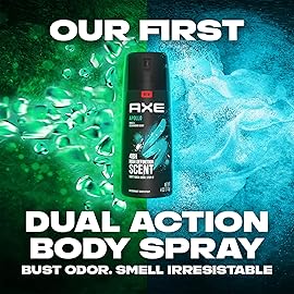 AXE Men Travel Deodorant, Aluminum-Free, Bodyspray, Apollo 32-Pack - 48H Anti-Sweat Protection, TSA-Approved Body Spray, 1 Oz Ea