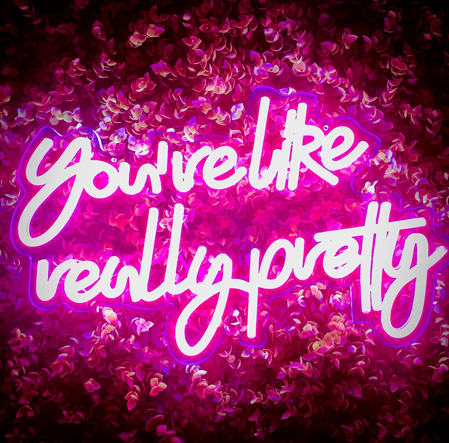 LiQi ™ ' Youre Like Really Pretty Neon Sign, for Wedding Engagement Anniversary Party Decoracion De Para Boda Art Decoration,led Wedding Decor Signs, Light Up Sign, USB Powered, 17 * 11",pink