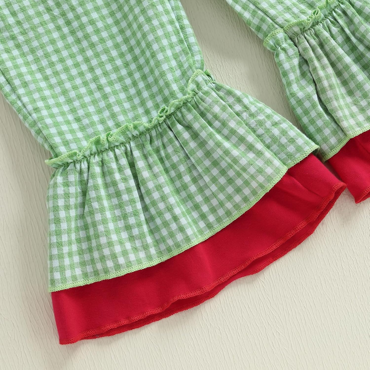 Toddler Girl Christmas Outfit Cute Christmas Tree Long Sleeve Shirt and Flared Bottoms Pants 2PCS Set - Image 9