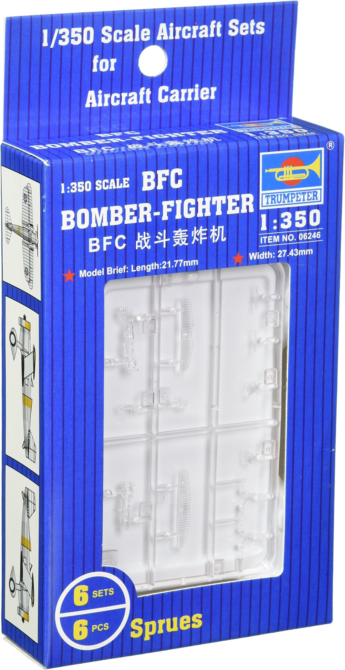 Trumpeter 1/350 BFC BiPlane Aircraft Set for USS Saratoga (6-Box)