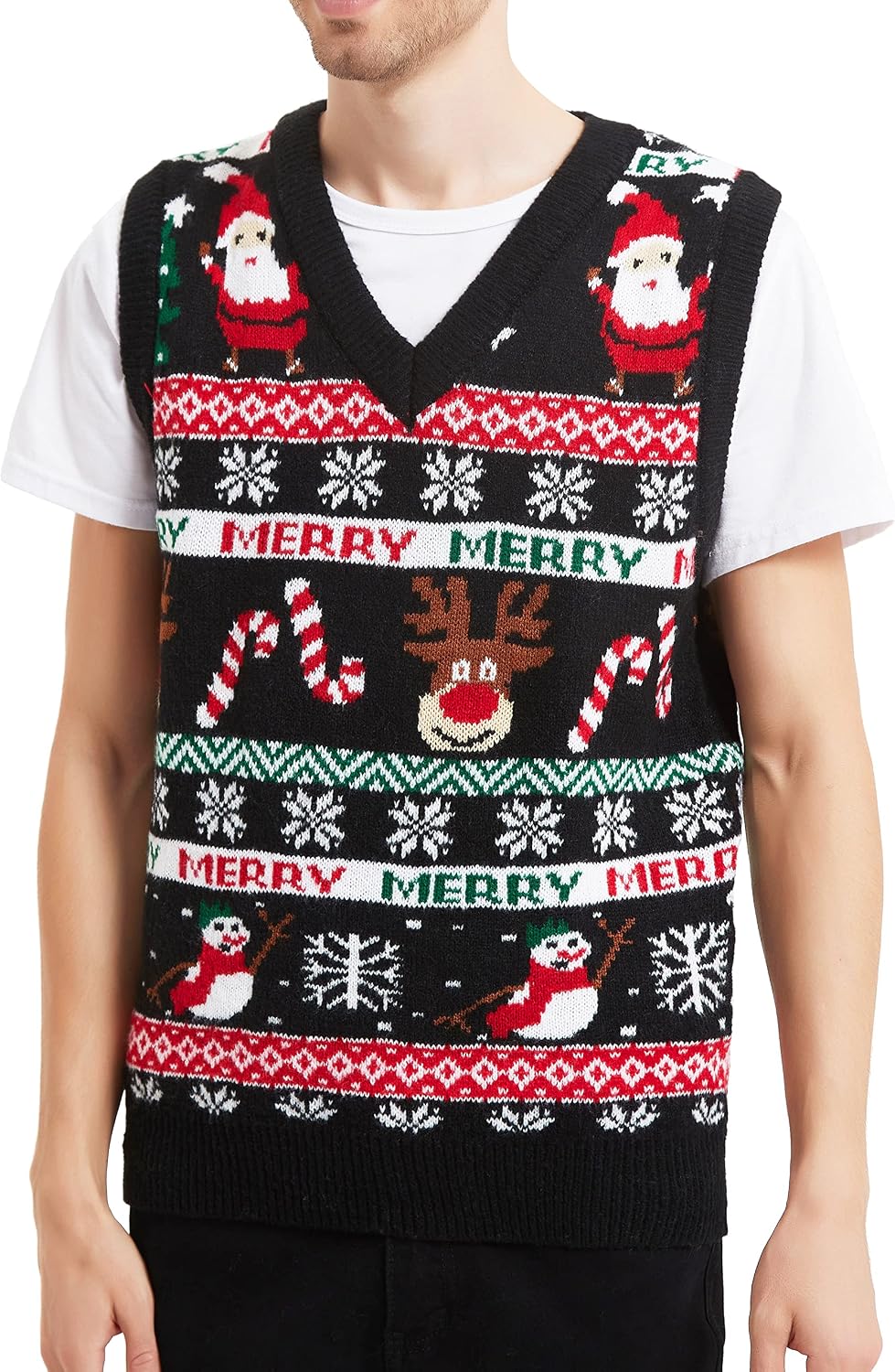 *daisysboutique* Men's Holiday Reindeer Snowman Santa Snowflakes Sweater