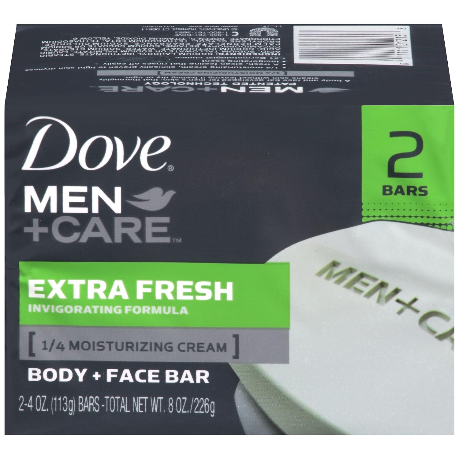 DOVE BAR MENS EXTRA FRESH 2X4oz