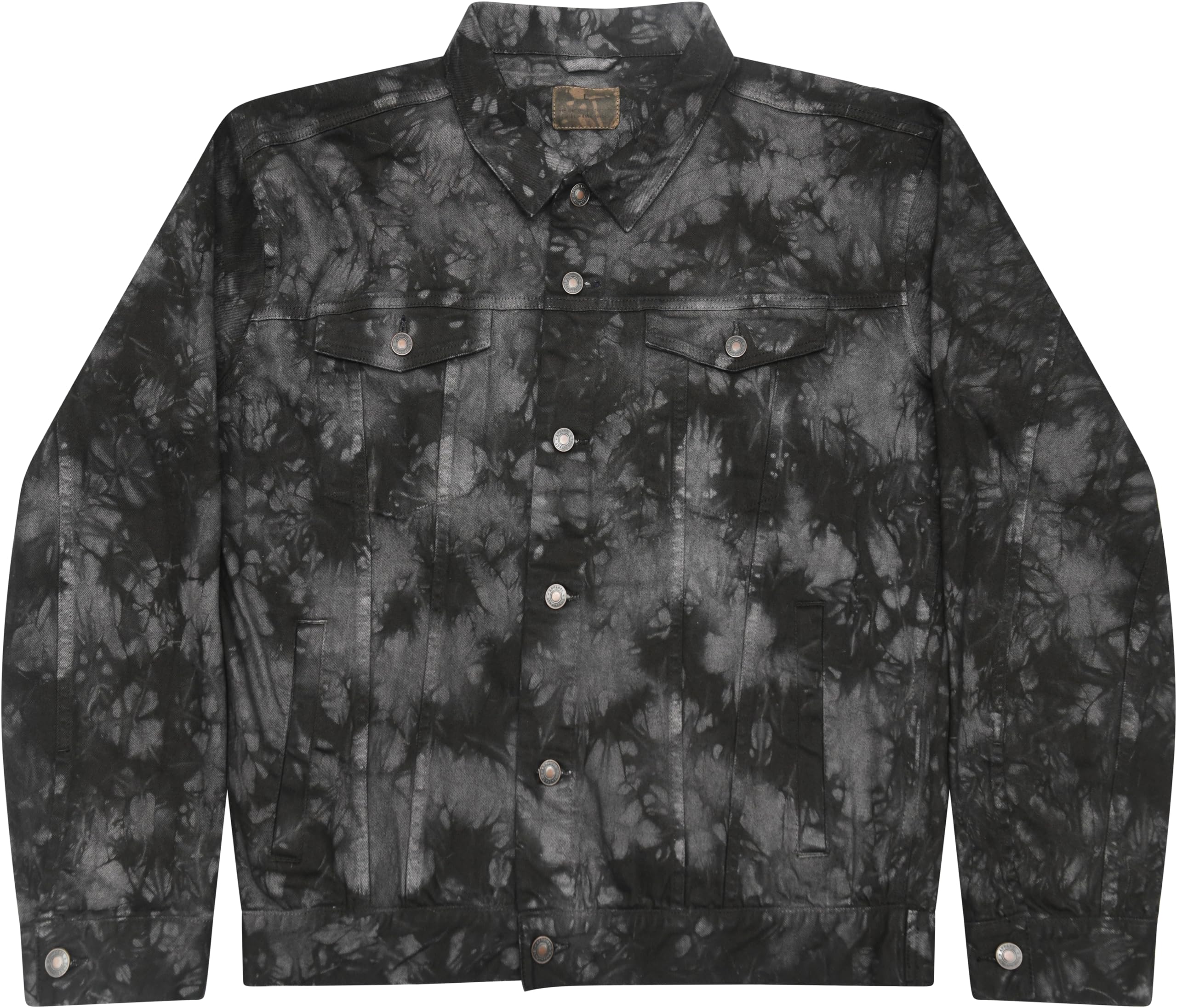 Colortone Unisex Adult Tie Dye Denim Jacket (L) (Crystal Black)