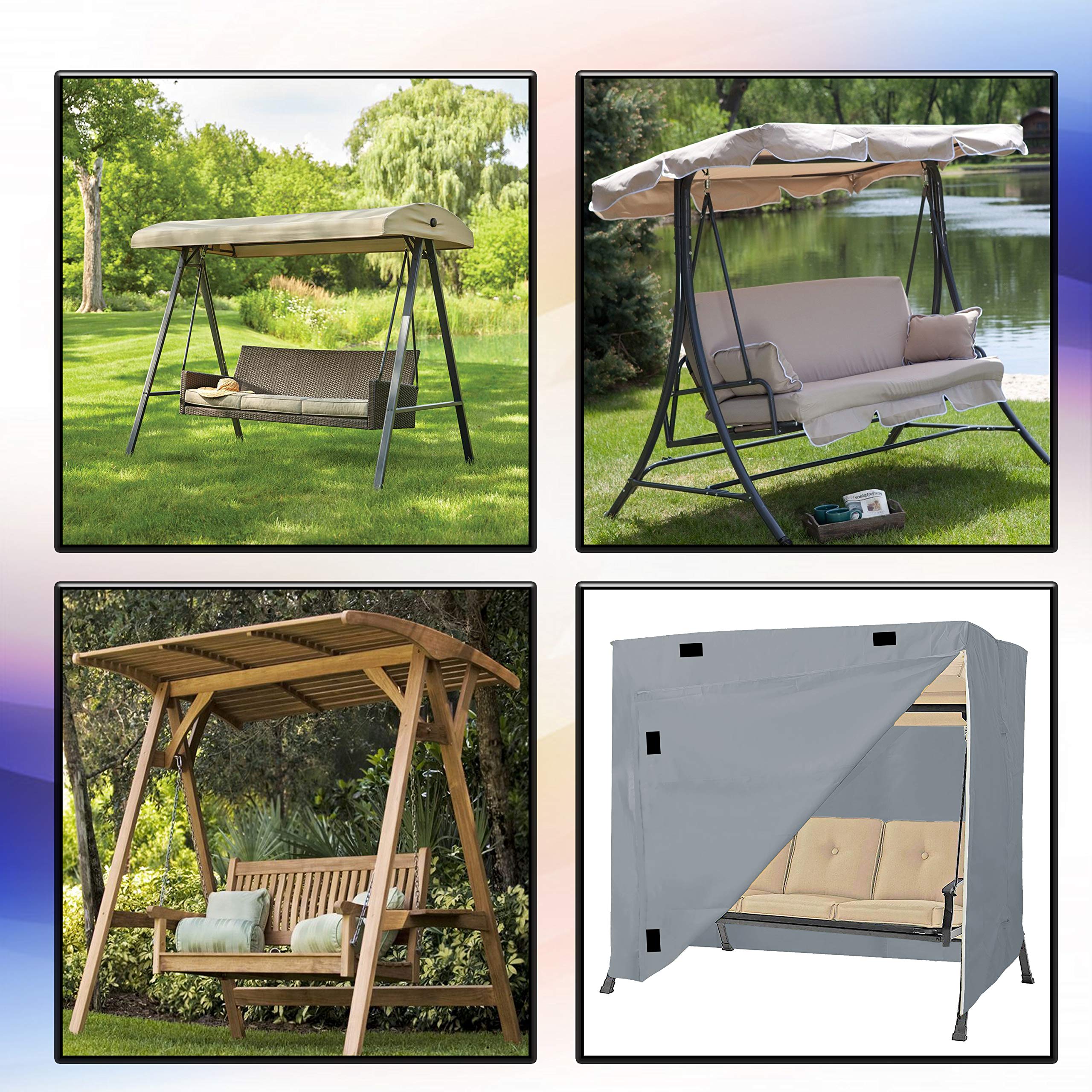 Outdoor Swing Porch Swing Cover 56 Inch Waterproof 600D Oxford