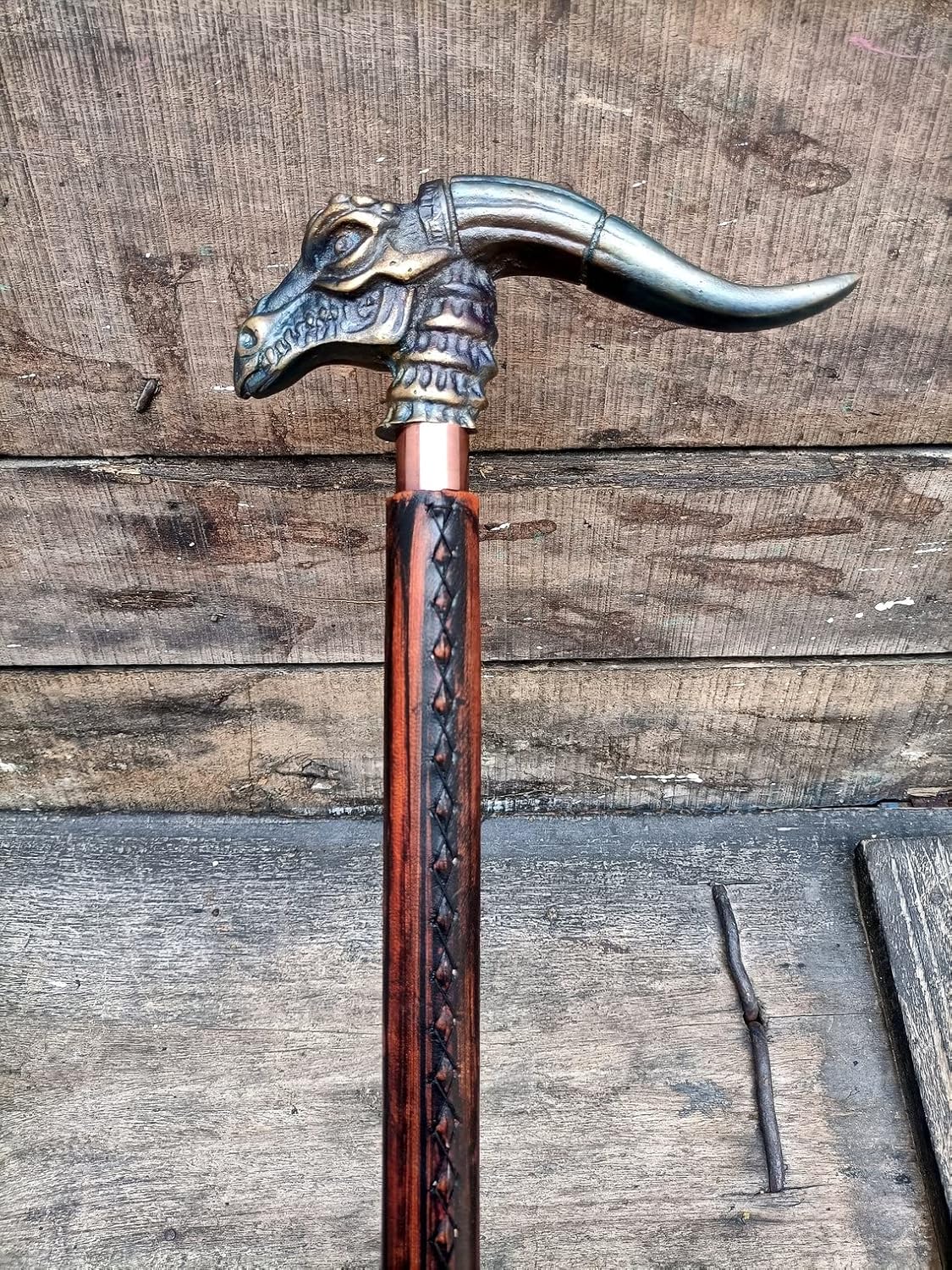 Brass Antique Finish Dragon Handle Walking Stick with 2 Foldable Wooden Walking Stick Elegant Look Walking Stick Cane Decorative Walking Stick Excellent Item for Senior by The Historical HUB : Clothing, Shoes & Jewelry