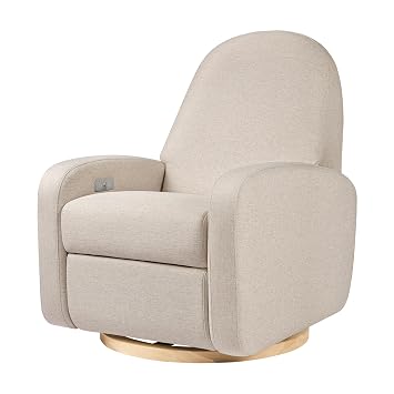 babyletto Nami Power Recliner Glider Chair, Performance Beach Eco-Weave