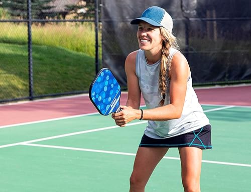 Miniatura 6 de Juego de 2 paletas de pickleball con superficie de grafito duradera, aprobadas por USAPA, con 4 bolas para exteriores