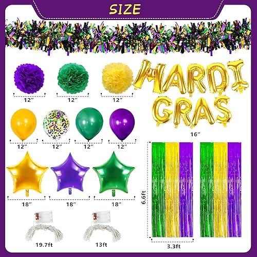 Miniatura 3 de Decoración de fiesta de Mardi Gras, suministros de fiesta de Mardi Gras para fiesta temática de Mardi Gras