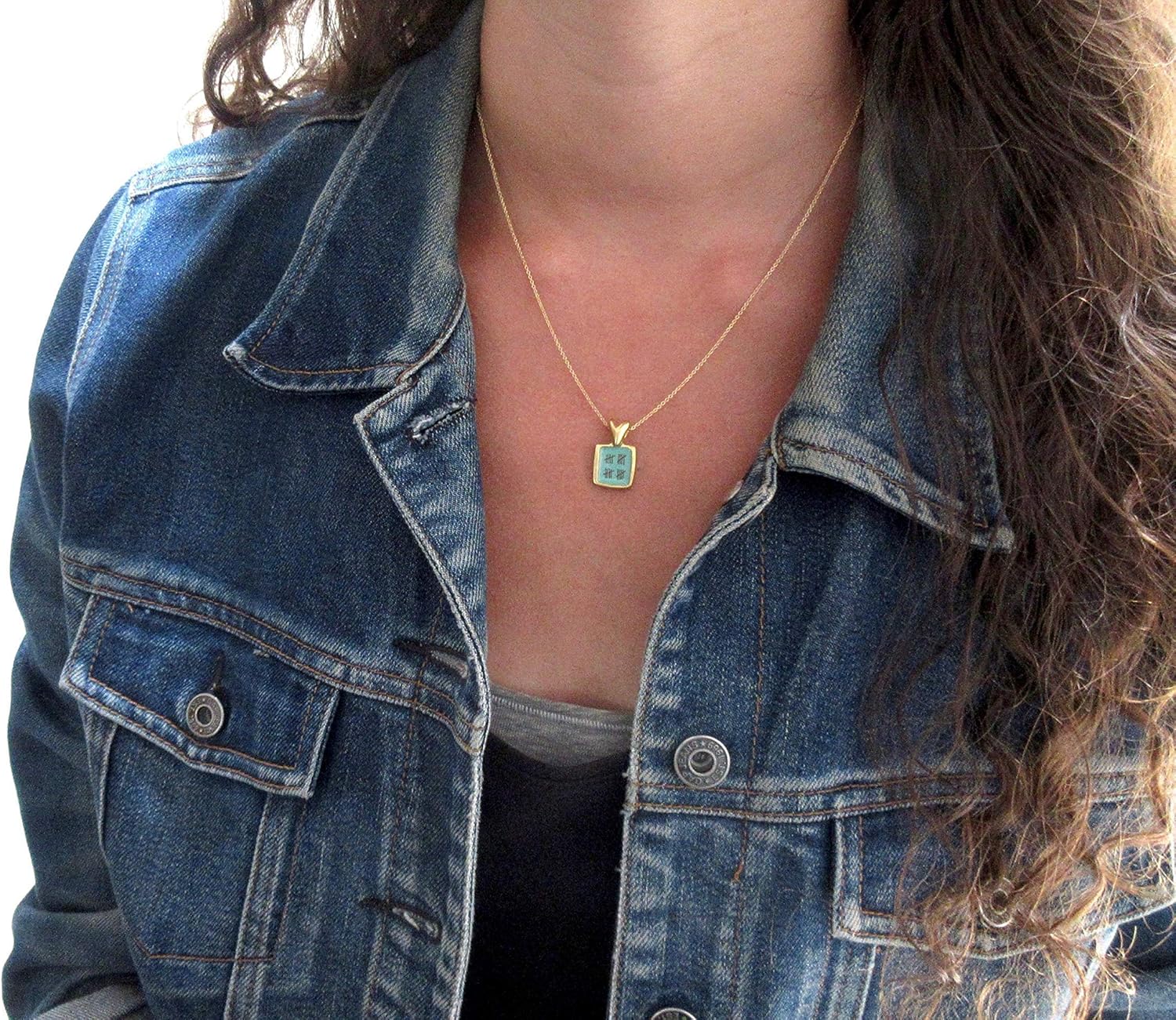 Mark Poulin Ten Year Anniversary Necklace on 20" Gold Filled Chain -10th Gold Pendant for Women
