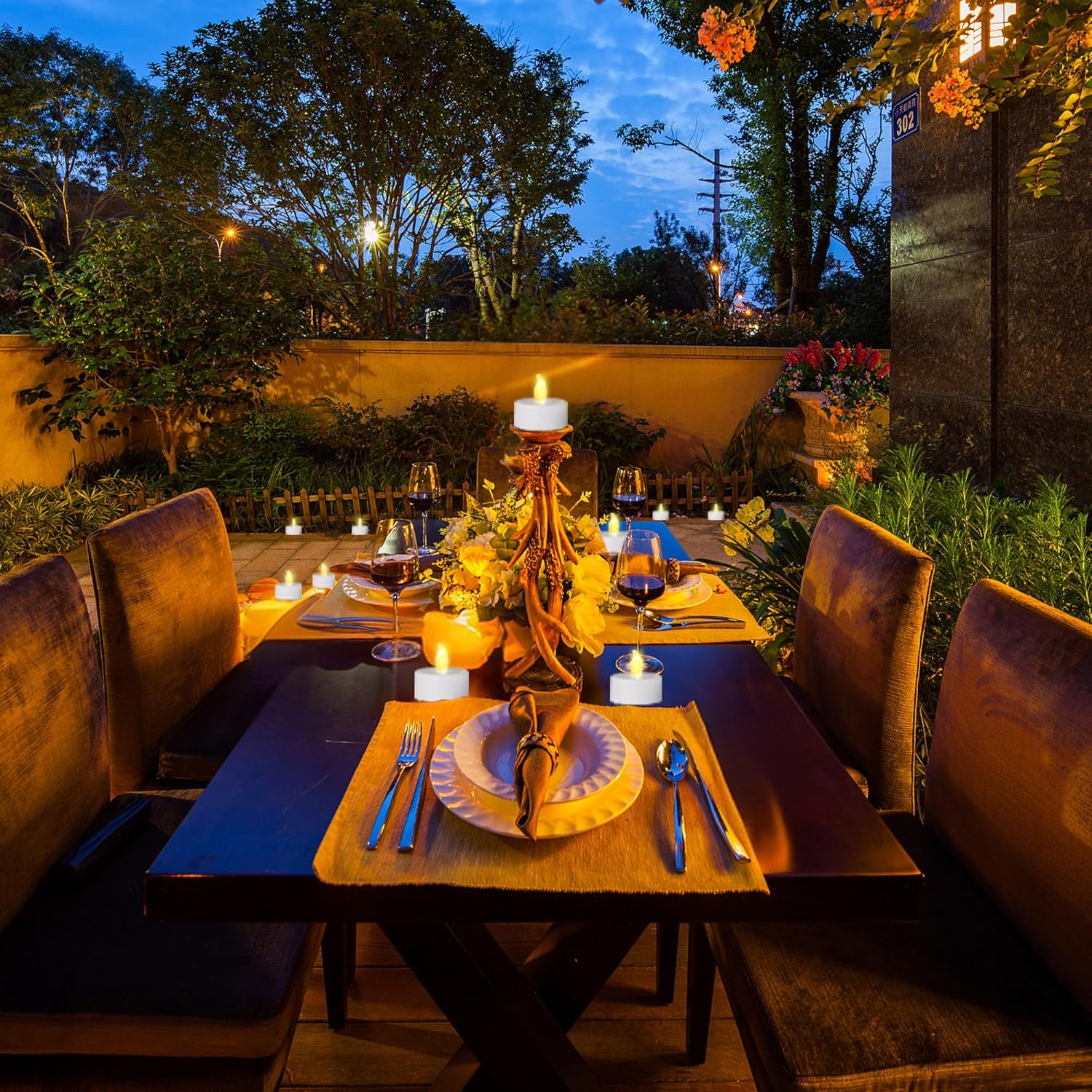 200PCS Flameless LED Tea Lights Candles, Realistic and Bright Flickering Long Lasting 200Hours Battery-Powered, Ideal Party, Wedding, Birthday,Halloween, Christmas ,Home, Table Decoration WarmYellow