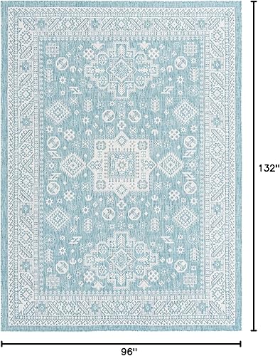 Miniatura 329 de Rugs.com Outdoor Aztec Collection Alfombra – 4 x 6 pies alfombra de tejido plano gris carbón perfecta para salas de estar, grandes comedores, planos