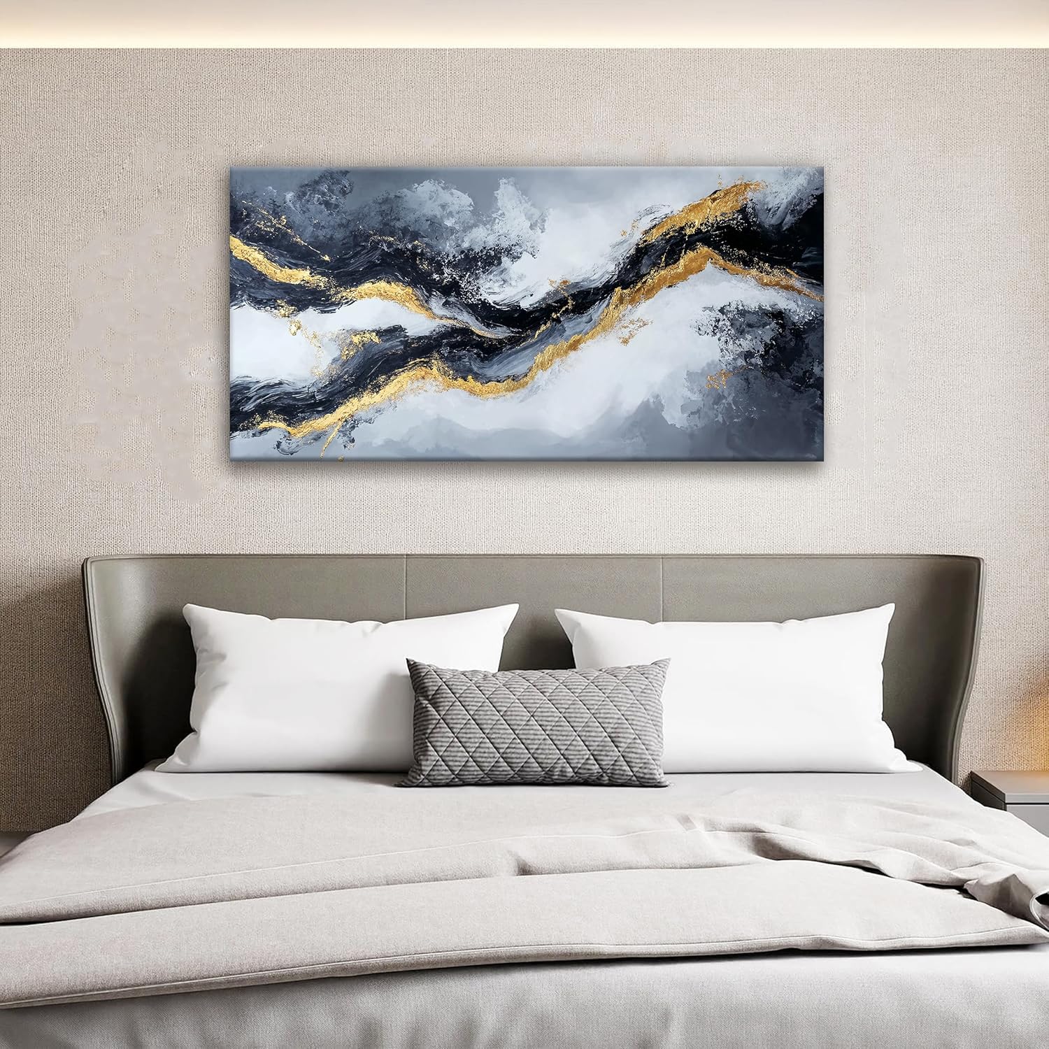 Abstract Art Wall Decor Modern Wall Art Pictures For Living Room Black And White Wall Art Minimalist Wall Art Artwork for Walls Canvas Art Wall Decor For Home Kitchen Office Wall Decoration 20" X 40"