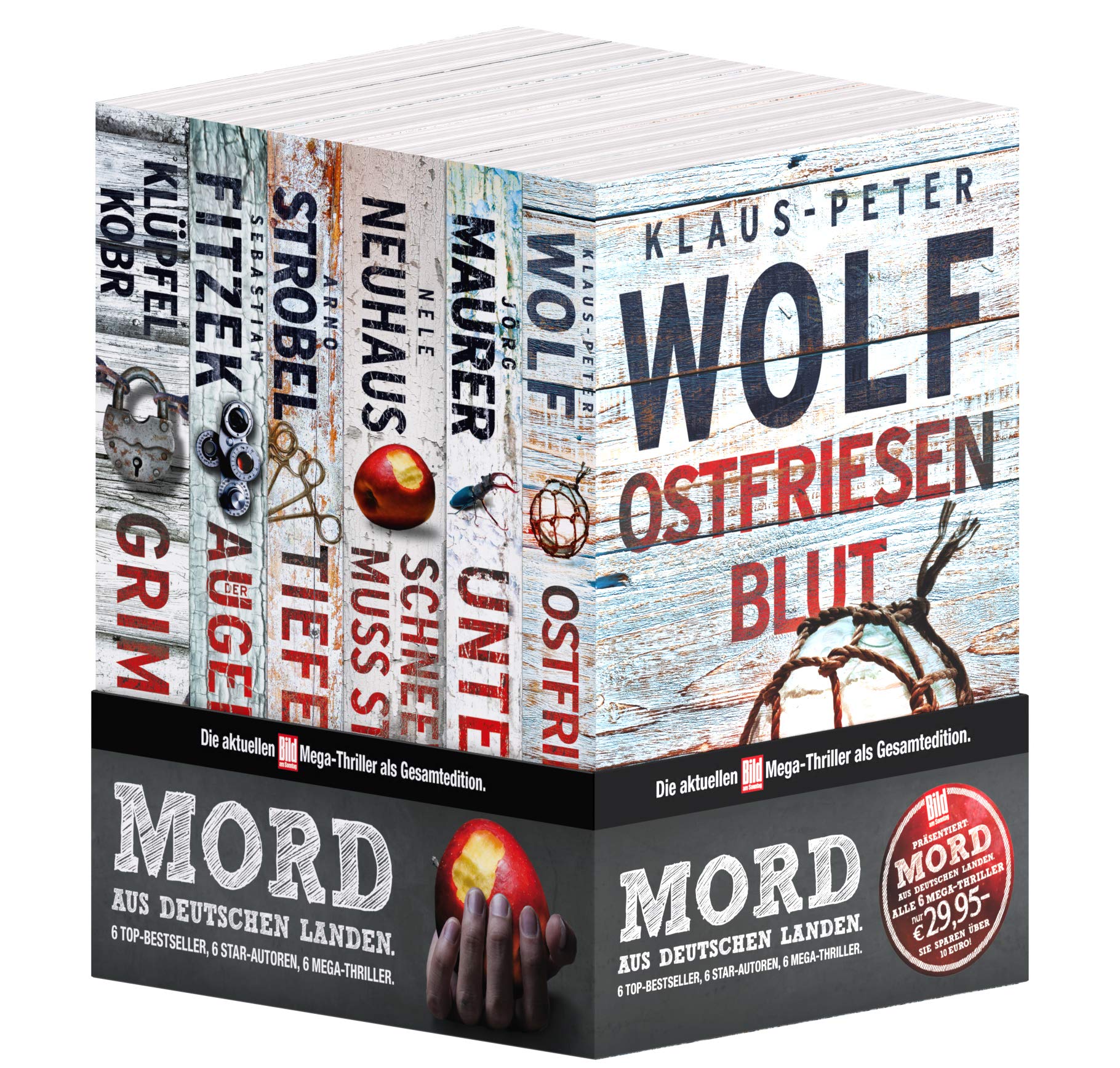 BILD am Sonntag Mega-Thriller 2019 Mord aus Deutschen Landen: Der Augenjäger / Grimmbart / Unterholz / Schneewittchen muss sterben / Ostfriesenblut / Tiefe Narbe (BILD am Sonntag Thriller 2019)