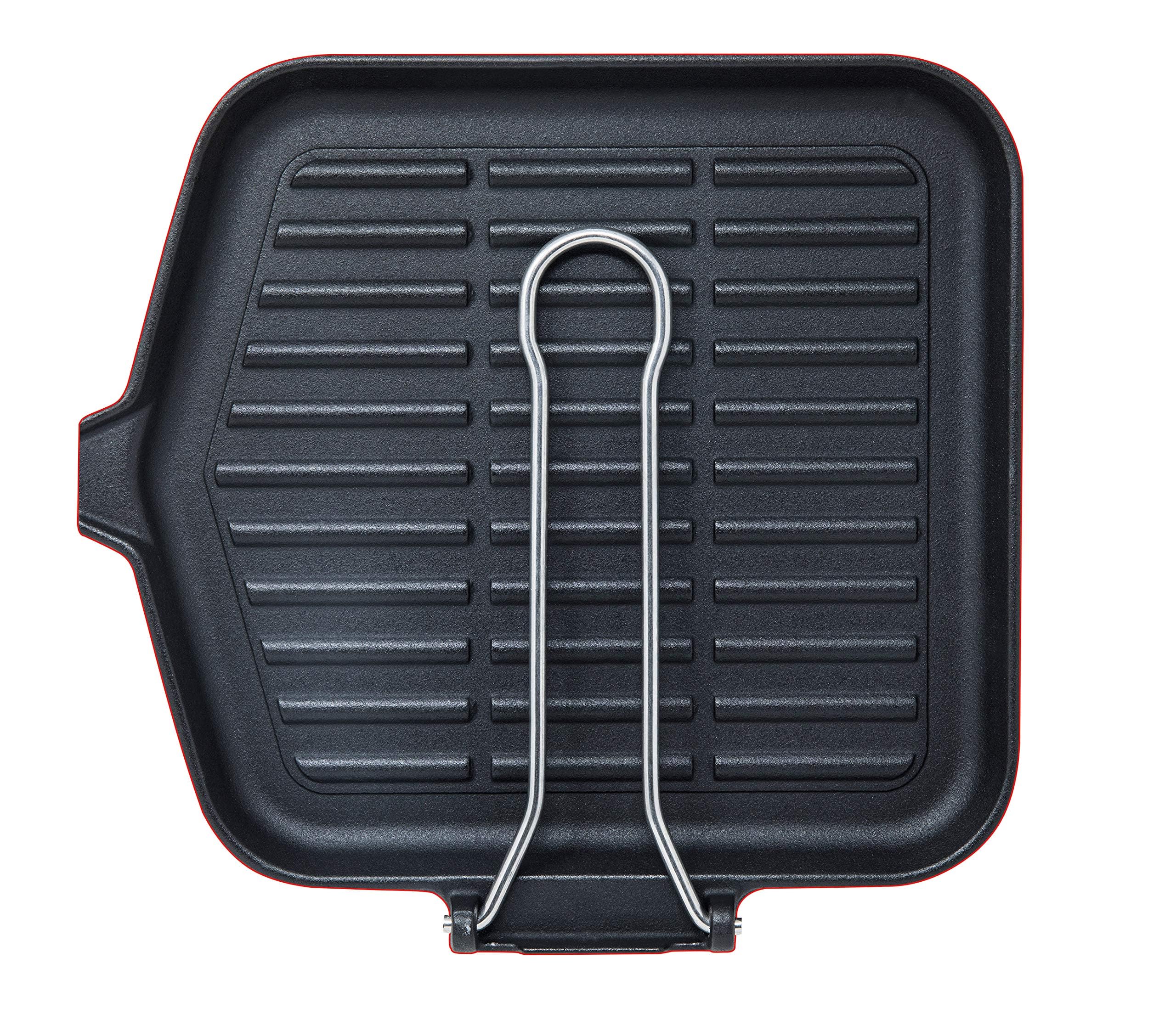 ILSA Dietella Induction Grill Pan in enameled cast Iron Square cm 24x24 Made in Italy