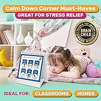 Vista 6 de Libro de volteo de sentimientos bajo control, tabla de emociones, herramienta para TDAH para niños, suministros para la esquina de calma