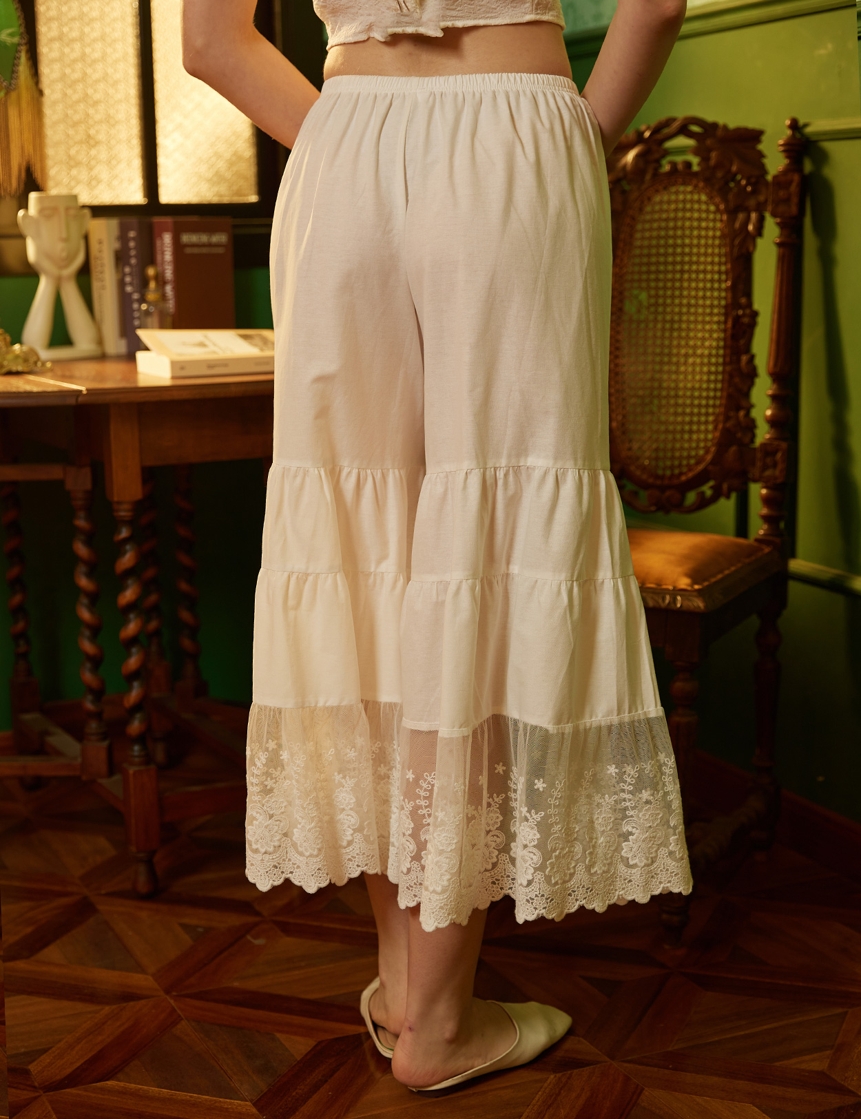 Short De Nuit Femme En Coton Prélavé – Boxer Léger, Confection Large, Idéal Sous-Robe Ou Pyjama – Blanc Cassé, Noir - 3