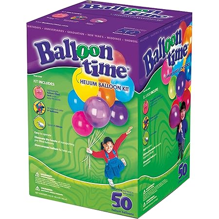Party Gas Balloon Time Kit 50 Heliumballons Amazon De Spielzeug