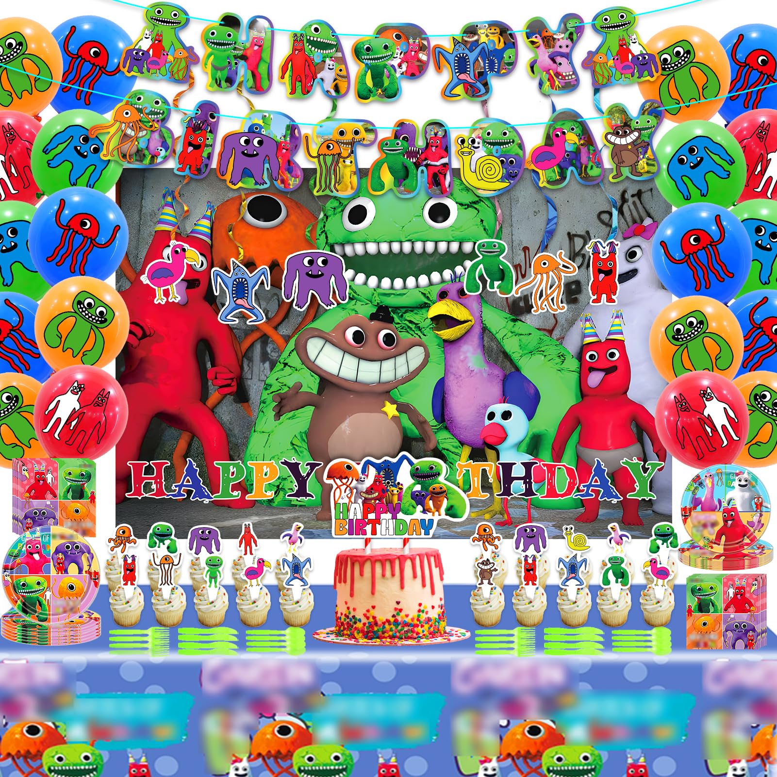 Garten Of Banban Party Supplies Monster Party Supplies Include