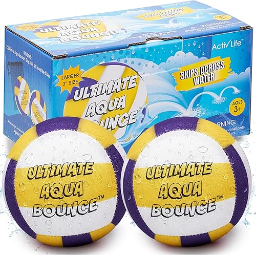 Miniatura 12 de Activ Life The Ultimate - Paquete de 2 bolas de salto de agua más grandes de 3 pulgadas, pelota de rebote de agua para piscina, juguetes de playa