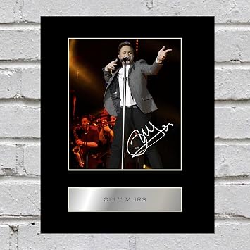 Iconic pics Olly Murs Digitally Signed Mounted Photo Display #2 Autographed Picture Print