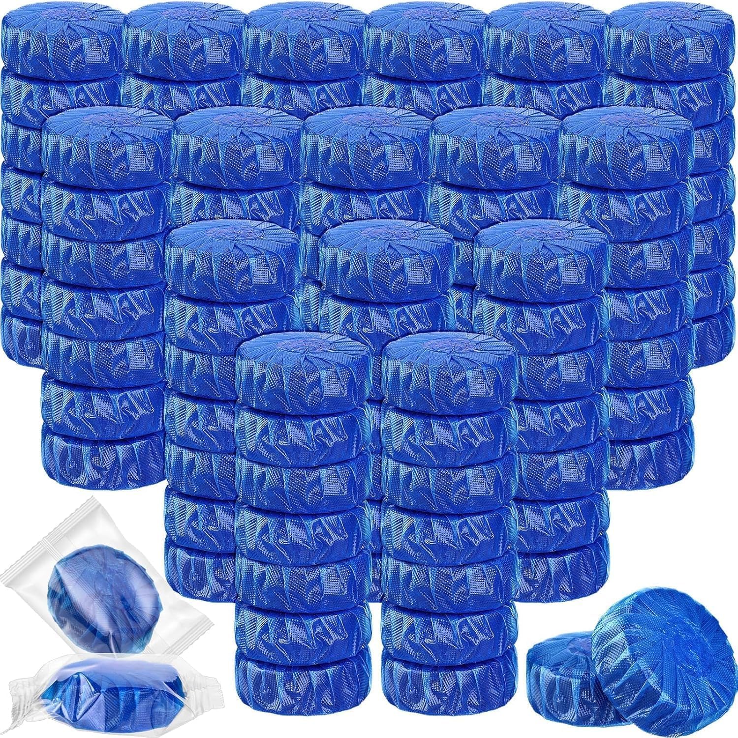 DME SALES Automatic Flush Toilet Bowl Cleaner Tablets, Bathroom Toilet Tank Cleaner, Powerful Cleaning Ball Toilet Blue Deep Clean Bubbles, Mild Lemon Scent Pack-10 2