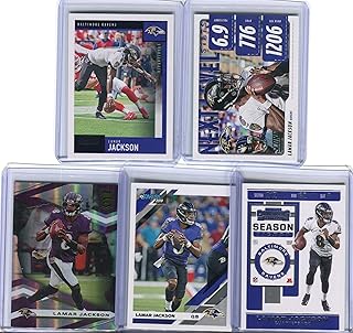 Lamar Jackson Baltimore Ravens Assorted Football Cards 5 Card Lot