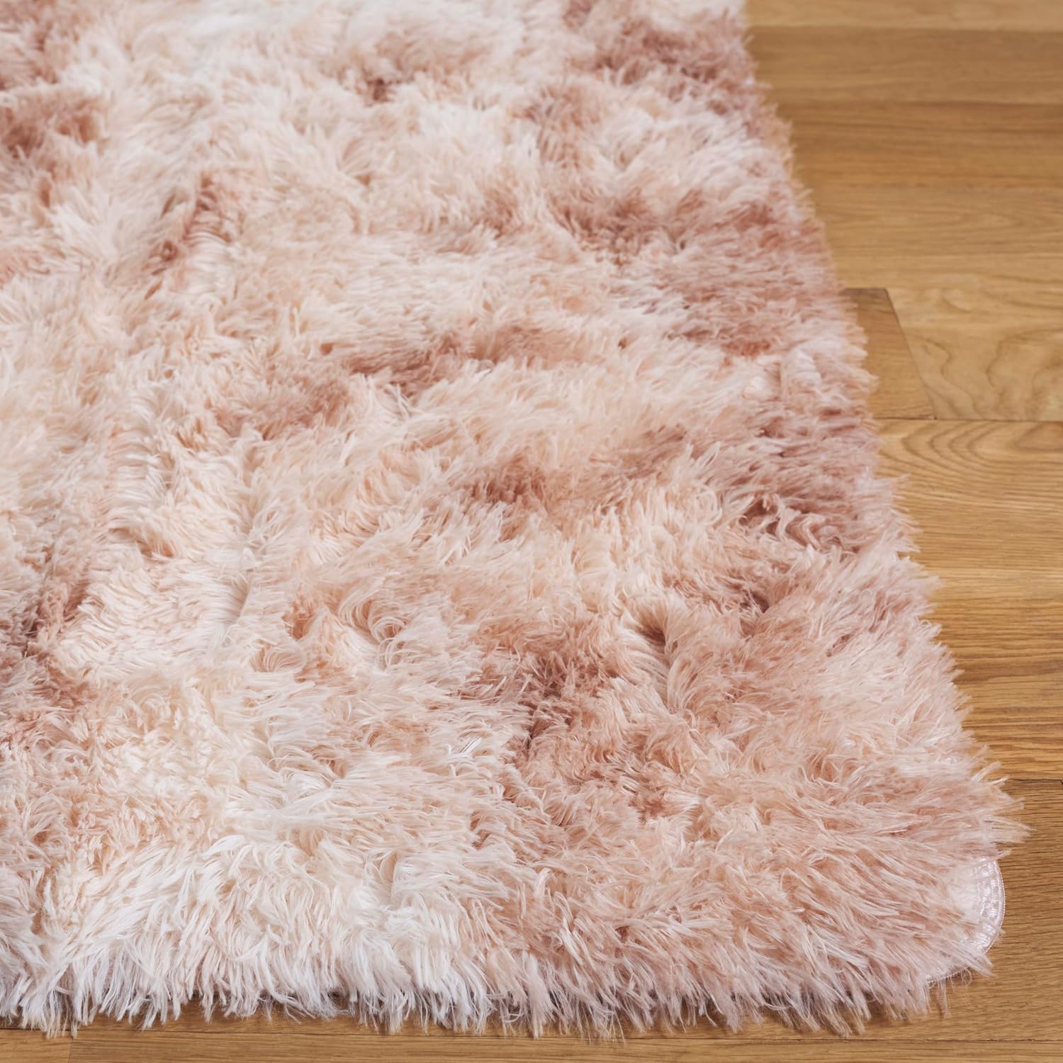 SAFAVIEH Rainbow Shag Collection Area Rug - 8' x 10', Beige, Slip Resistant, Non-Shedding & Easy Care, 1.6-inch Thick, Ideal for Living Room, Bedroom, Home Office, Dining Space (RBO100B-8)