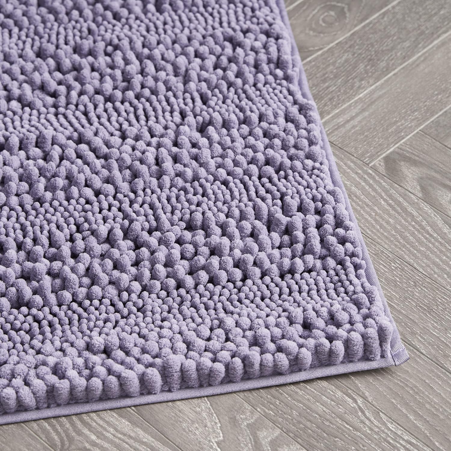 Laura Ashley – Astor Chenille Bath Mat | 100% Polyester | Premium Bathroom Décor | Machine Washable | TPR Backing | Measures 20” x 34” | Wisteria