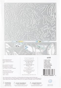 Sizzix Thinlits Die 665082 Floral Lattice by Jessica Scott 2 Pack, Multicolor