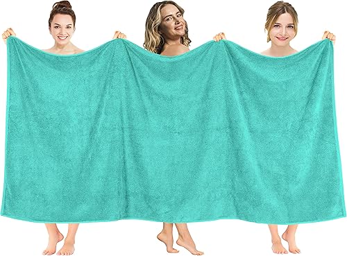 American Soft Linen - Toallas de baño de gran tamaño de 40 x 80pulgadas, tapetes de baño grandes jumbo, 100% de algodón hilado en anillo, para