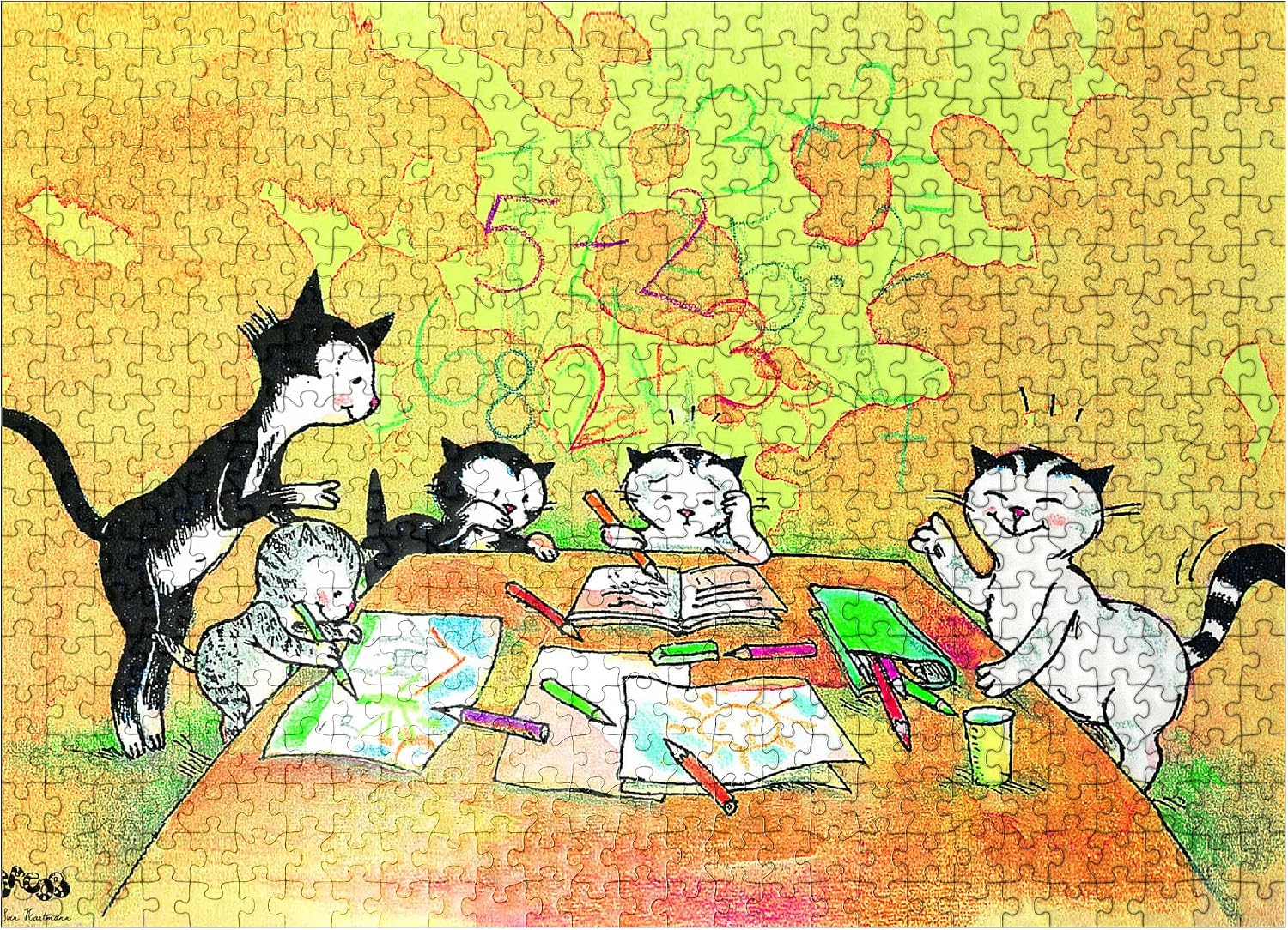 MyPuzzle Jacob The Cat - The Diligent - Premium 500 Piece Jigsaw Puzzle for Adults