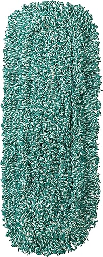 Rubbermaid Commercial FGJ85900GR00 mopa para limpiar polvareda de mezcla de microfibra, con terminación remallada, 72 pulgadas, color verde., 24 -