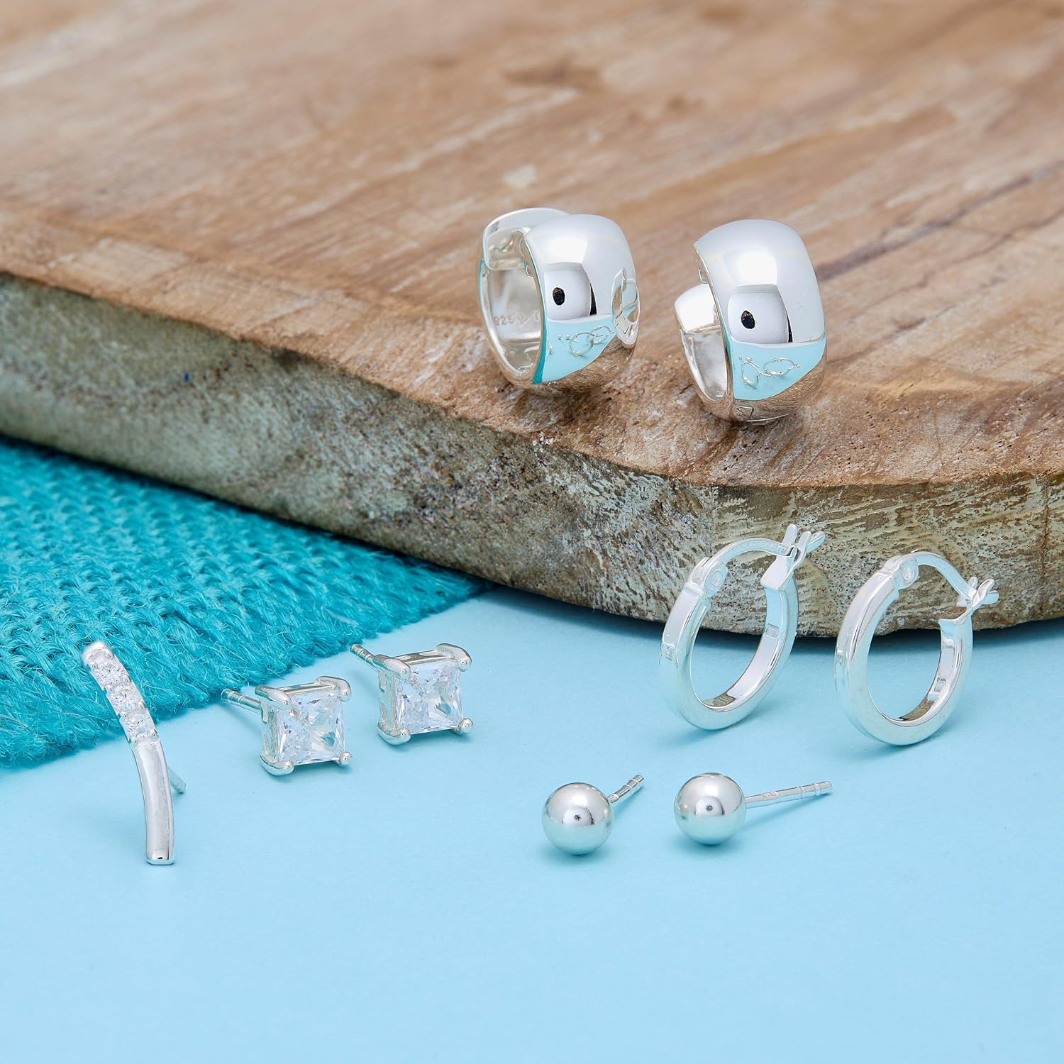 Silpada 'Wide Horizons' Huggie Hoop Earrings in Sterling Silver