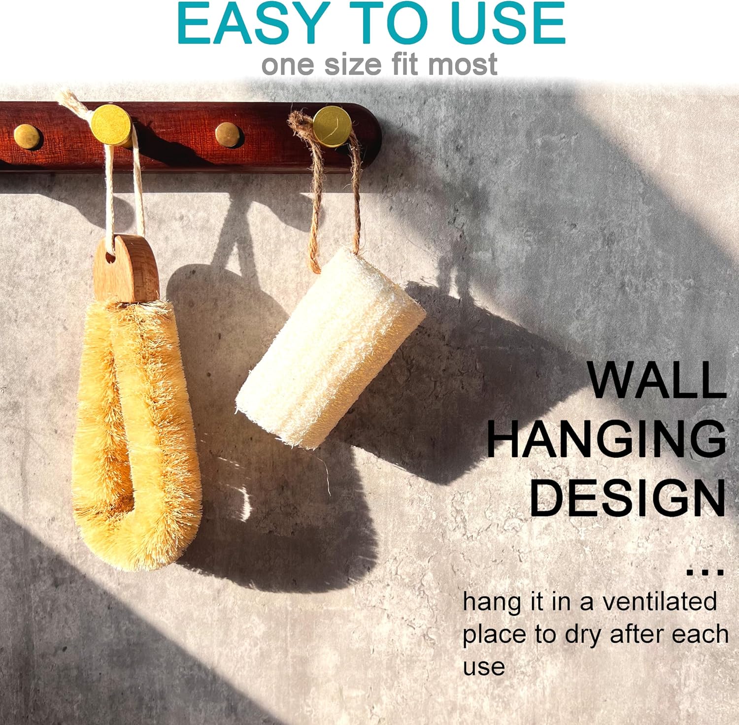 Mr.Cui'shop 2PACK Quality SISAL All Natural Spa Foot Brush with Wooden Handle - Dry or Wet Use - 7.3 inch Length - Exfoliates, Improves Blood Circulation, Cellulite Reduction