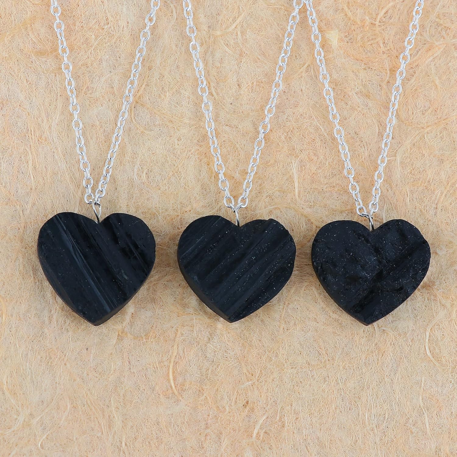 Heart Necklace for Men & Women | Natural Gemstone Pendant, Chain 16+2 Inch Adjustable | Healing Crystal Jewelry 15–25 Carat - Image 3