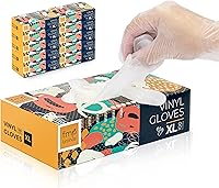 Vista 8 de Fit Meal Prep Paquete de 2000 guantes desechables de vinilo extra grandes de vinilo para preparación de alimentos, sin polvo, ideales para cocina