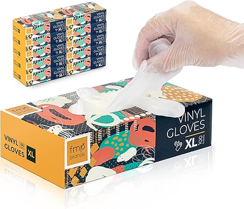 Miniatura 8 de Fit Meal Prep Paquete de 2000 guantes desechables de vinilo extra grandes de vinilo para preparación de alimentos, sin polvo, ideales para cocina