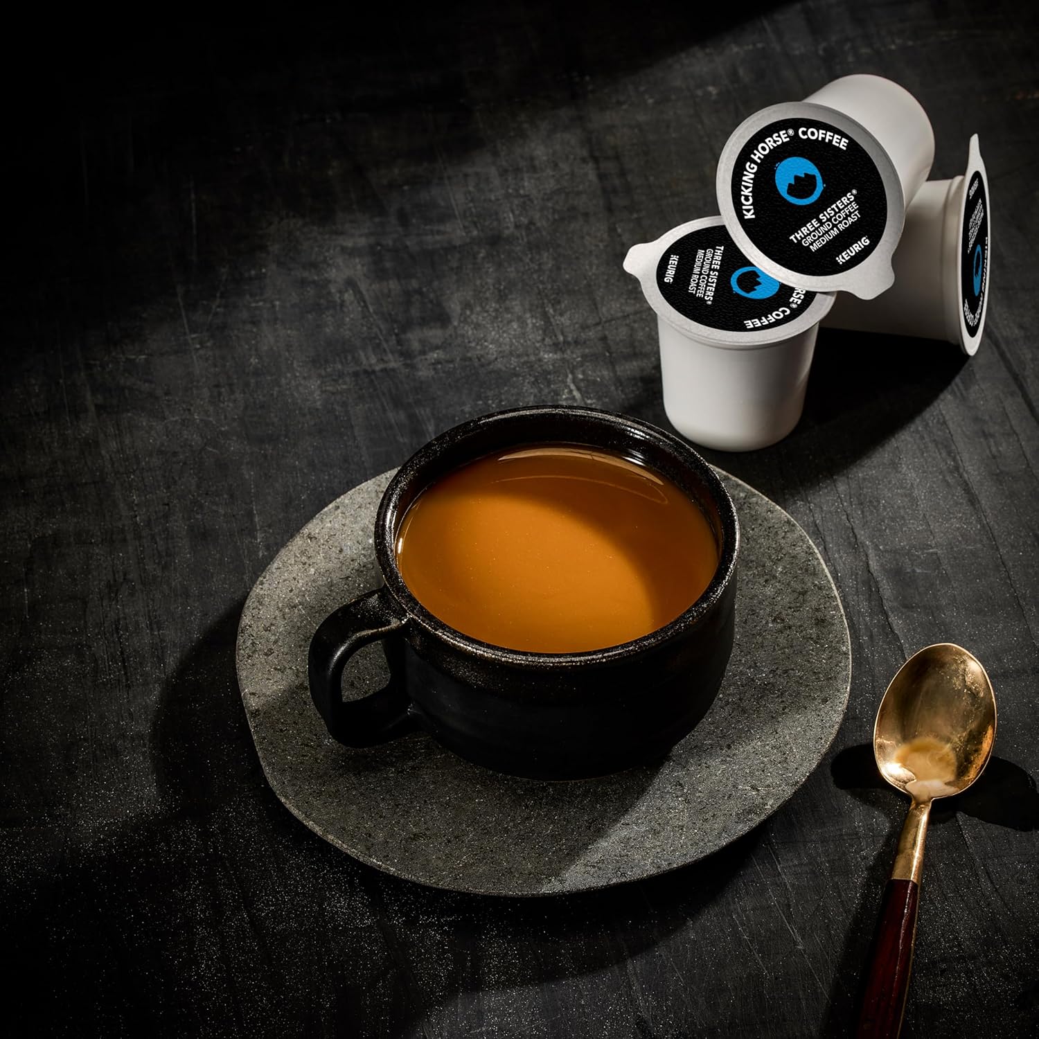 Kicking Horse Coffee, Three Sisters, Single Serve Keurig K-Cup Pods, Medium Roast Coffee, 60-Count Box