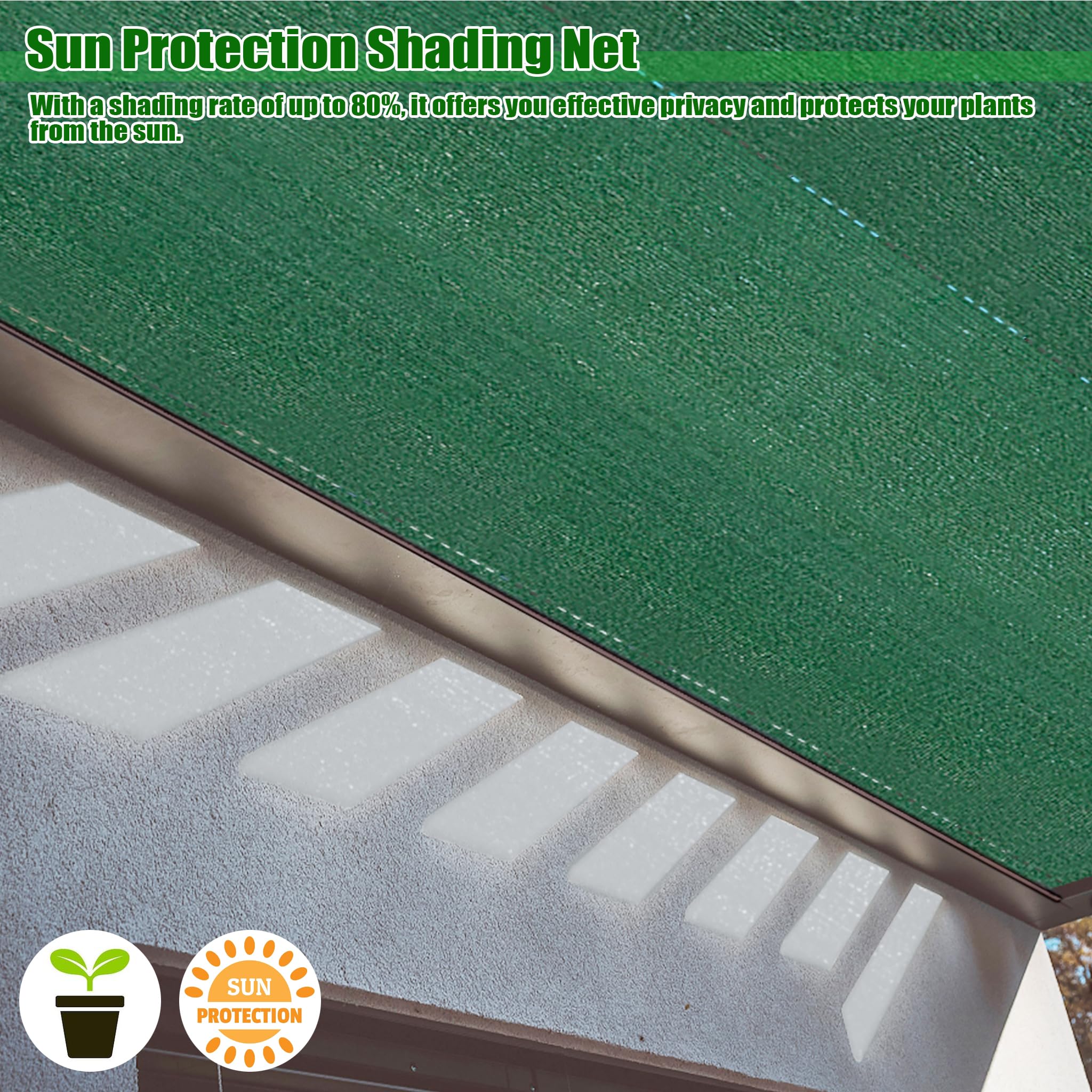 Rete antivento per esterni, 10 m, altezza 180 cm, in tessuto HDPE da 150 g/m², stabilizzata ai raggi UV e resistente alle intemperie, con fori e fascette (verde, 18 m²)