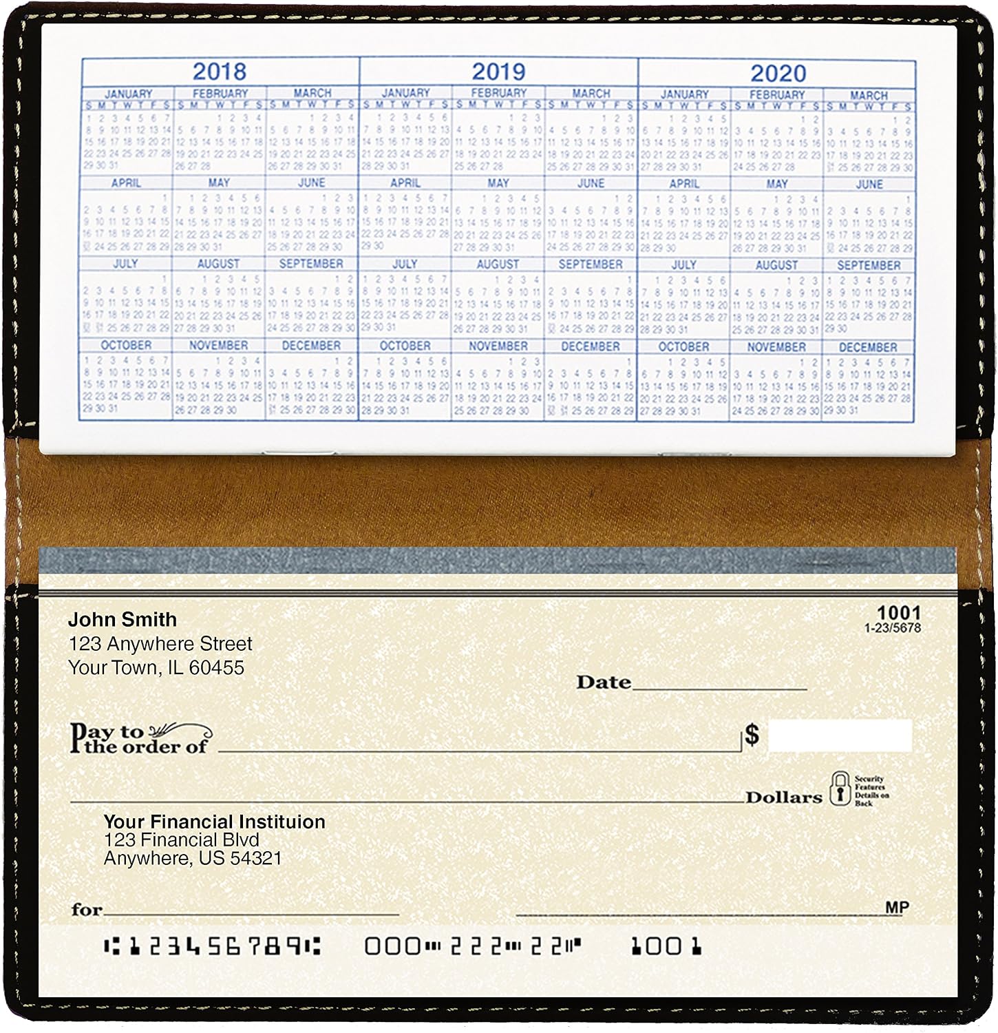 Joyous Sunflower Laser Engraved Leatherette Checkbook Cover