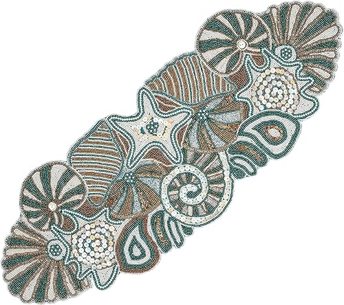 Miniatura 8 de Camino de mesa hecho a mano con cuentas, camino de mesa con cuentas para Navidad, camino de mesa con cuentas de Pascua, camino de mesa de Navidad