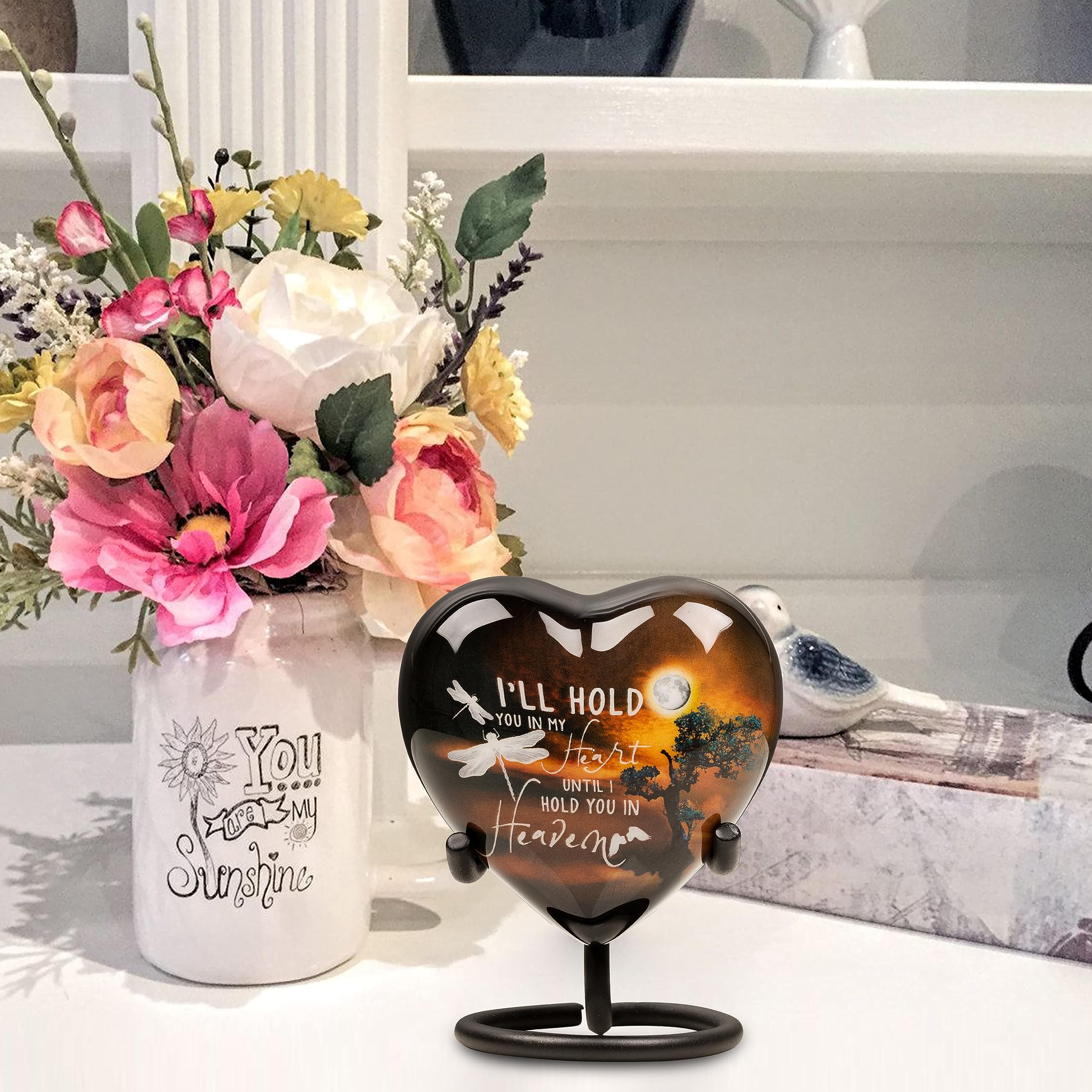 骨壷(ハートにバラ) 【公式通販】