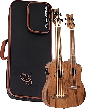 HYDRA-BSTE Ortega Custom Built Series Double Neck Tenor Acoustic-Electric Ukulele & Uke-Bass w/Bag