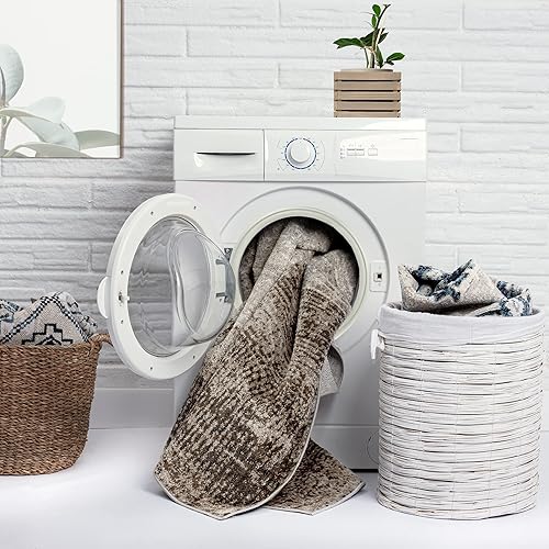 Miniatura 6 de Home Dynamix Everwash Treasure Creed - Alfombra geométrica moderna lavable a máquina, marrónbeige, 5.2 x 7.2 pies