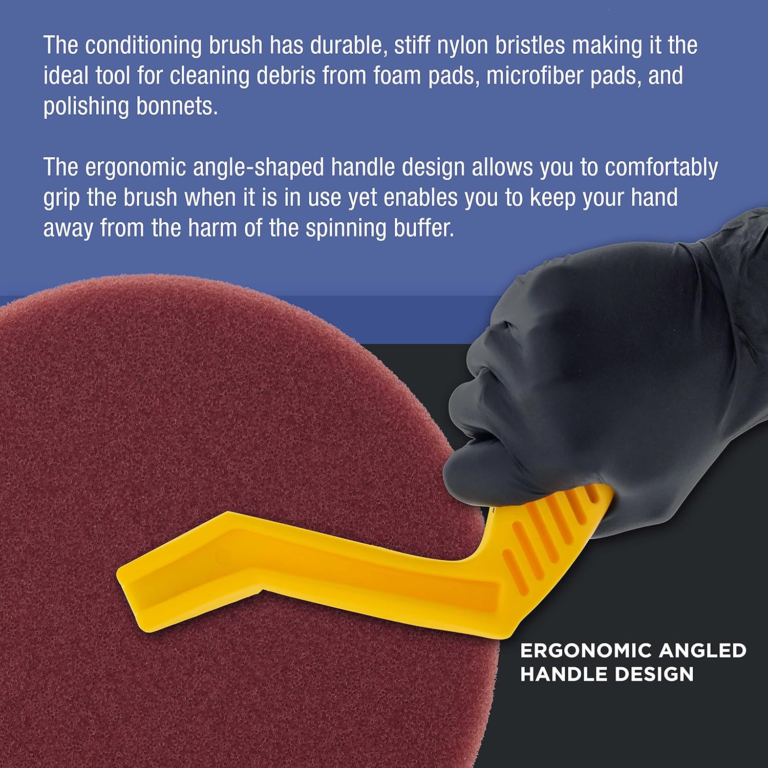 TCP Global Polishing and Buffing Pad Cleaning Spur Tool and Foam Pad Conditioning Brush - Clean Recondition Polisher Buffer Wool Compound & Polish Pads - Revitalize Microfiber Bonnets, Auto Detailing - Image 6