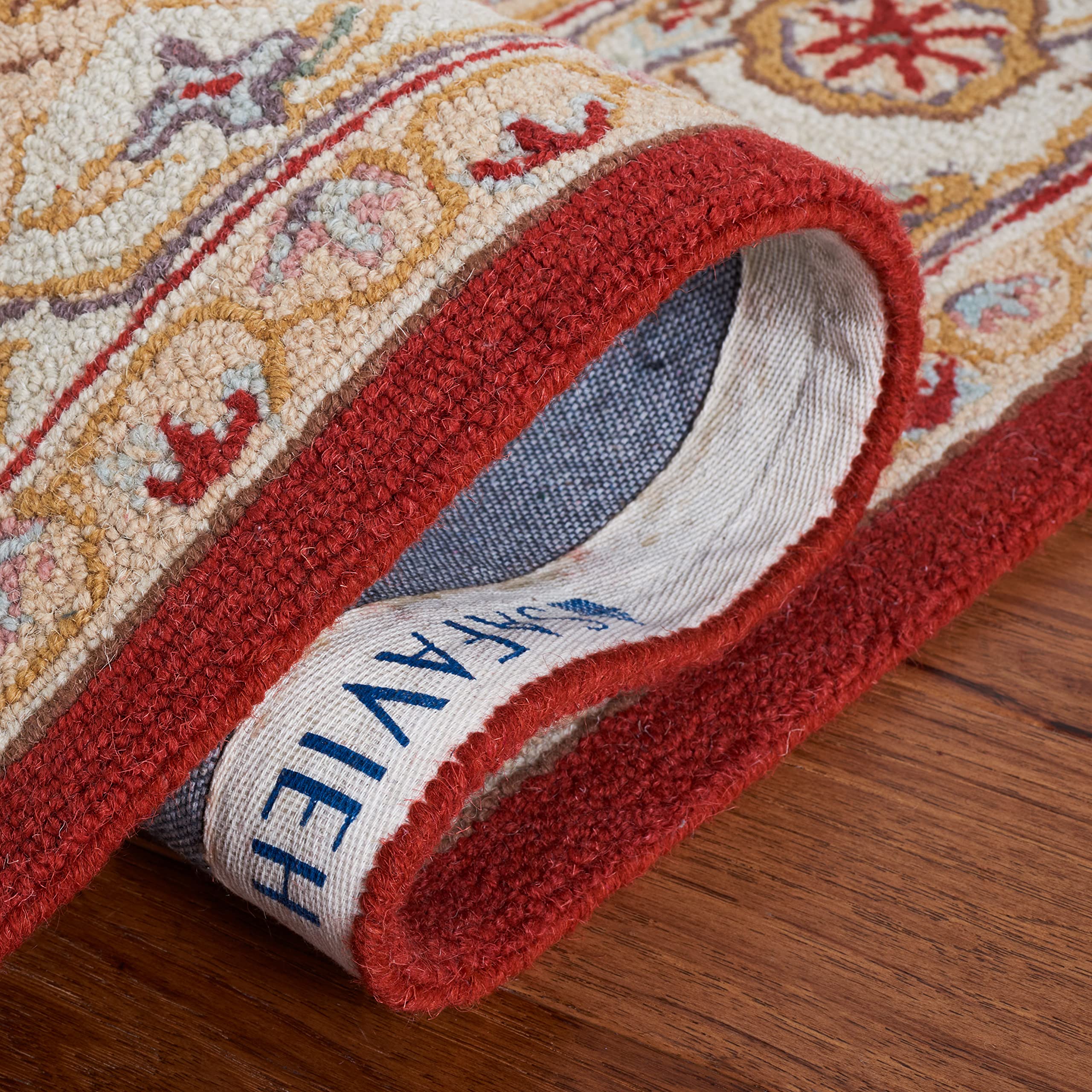 Safavieh Chelsea Collection HK239A Runner In Lana Fatto A Mano – 60x200 Cm, Colore Avorio, Motivo Floreale, Realizzato A Mano