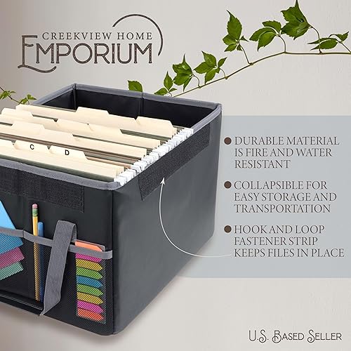 Miniatura 4 de Creekview Home Emporium Organizador de archivos de emergencia Caja de seguridad de seguridad - Cajas de seguridad contra incendios para documentos