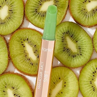 tarte maracuja juicy lip shift Hydrating & Volumizing Lip Plumper Gloss Balm, Hyaluronic Acid, pH-Powered Plumping Lipgloss, High Shine Finish, Vegan & Cruelty-Free, full size